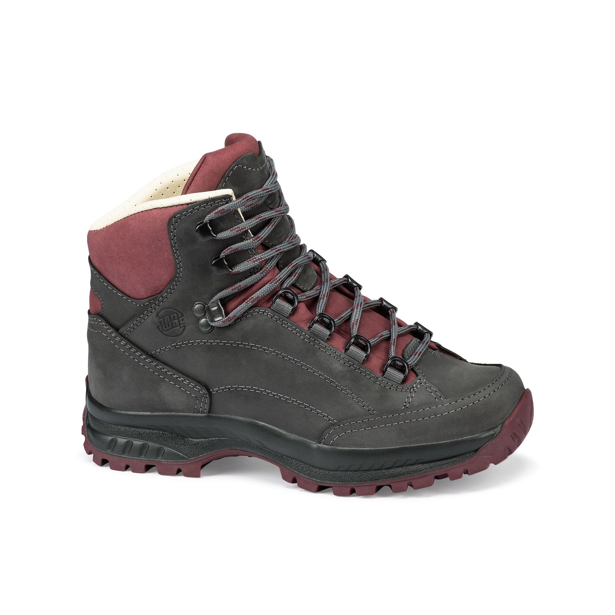 Hanwag Women's Alta Hiking Boots Deep Grey/dark Red HMBSL6738